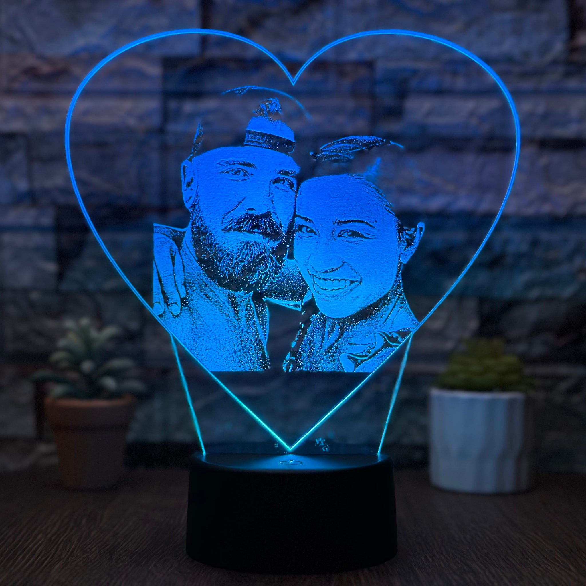 3D Led Lámpa - Szív